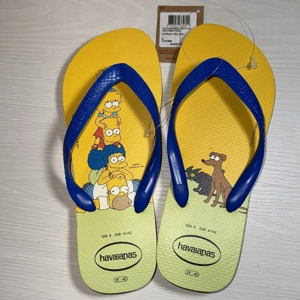 Havaianas Simpsons TV Family Pop Art Abstract Cartoon Beach Flip Flop Sandals